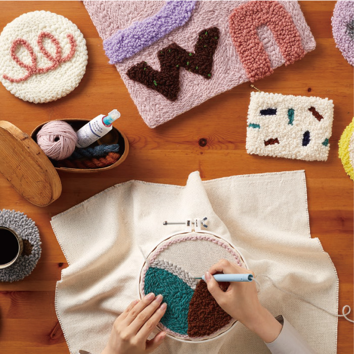 手芸 クロバー 57-768 パンチニードル用ファブリック 100x110cm 1ケ 布