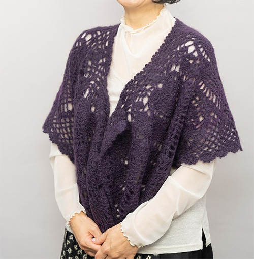 ラウンドショール｜編み物キット 毛糸のポプラ | 毛糸のプロショップ
