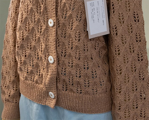 【未使用✨タグ付き】オレボレブラ　かぎ針　レース　リネン　カーディガン　ぶたさん 未使用✨タグ付き】オレボレブラ かぎ針 レース リネン