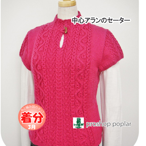 中心アランのセーター 編み物キット