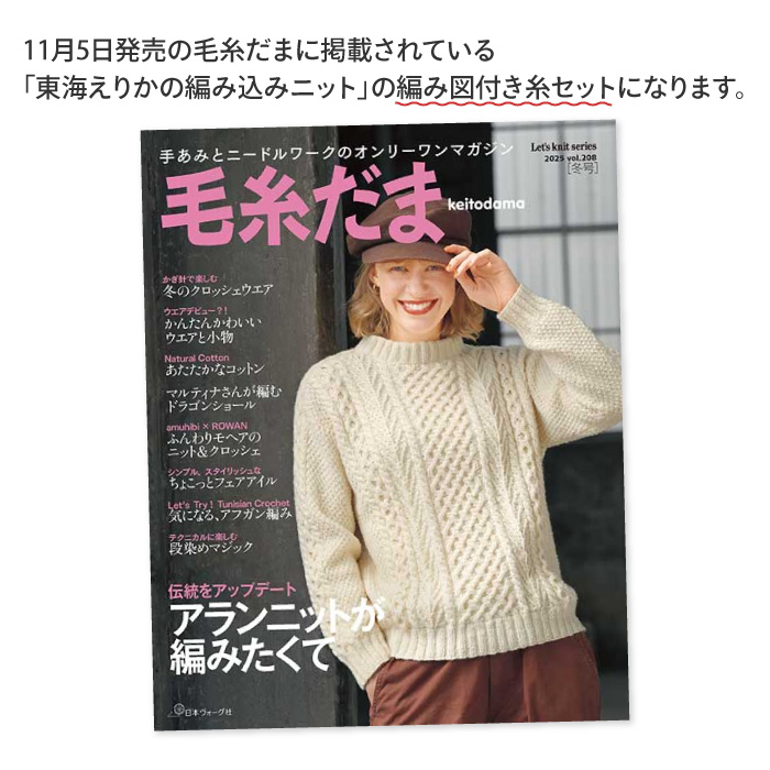 東海えりか 苺と花のプルオーバー 編み物 キット パピー毛糸 30543201