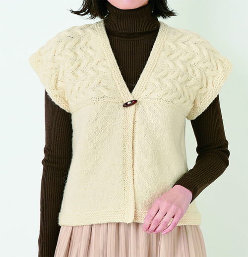 手編みフェルトニットベスト レシピ〉フェアアイルのレディースベスト: レシピ｜手づくりタウン by
