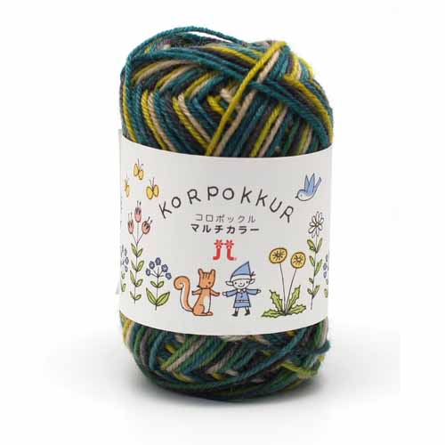 毛糸 中細 ハマナカ コロポックル〈マルチカラー〉 ウール 毛糸