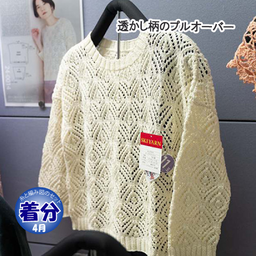 透かし柄のプルオーバー｜編み物キット | 毛糸のプロショップ ポプラ本店