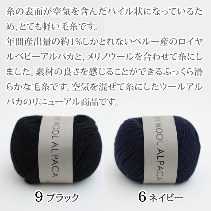 毛糸 合太 DARUMA－横田株式会社－ 01-6500 エアリーウールアルパカ 1