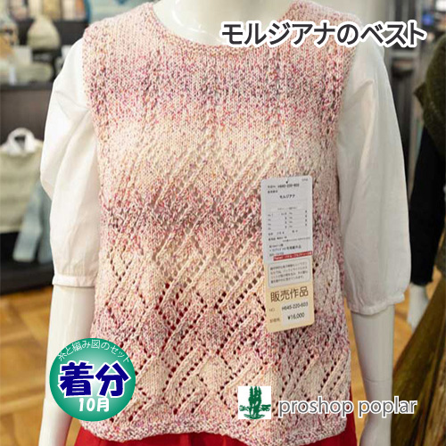 モルジアナのベスト 編み物キット 毛糸のポプラ