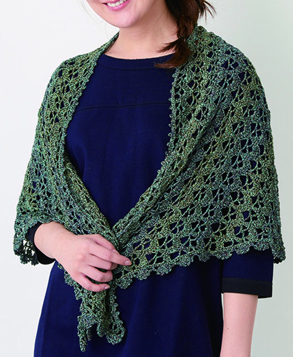 かぎ針編みの台形ショール｜編み物キット | 毛糸のプロショップ ポプラ本店