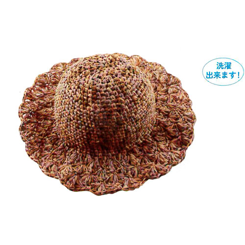 編み物 KIT メルヘンアート 3387-3389マニラヘンプヤーンの松編み帽子 1組 春夏 帽子 取寄商品