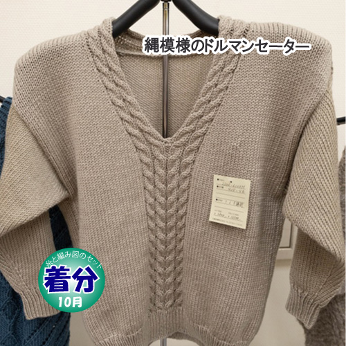 縄模様のドルマンセータ― 編み物キット